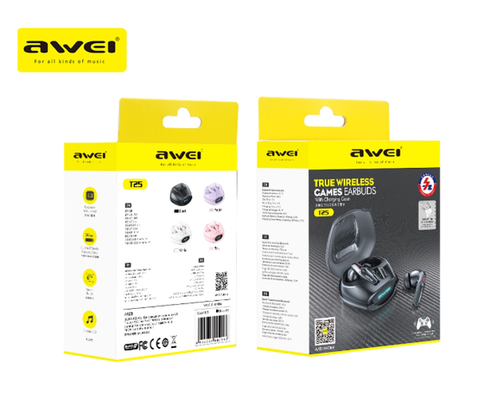 Awei T25 TWS Wireless Gaming Earbuds